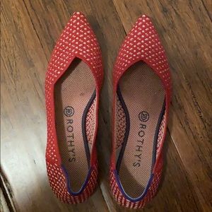 Rothys red apple honey comb points size 8.5